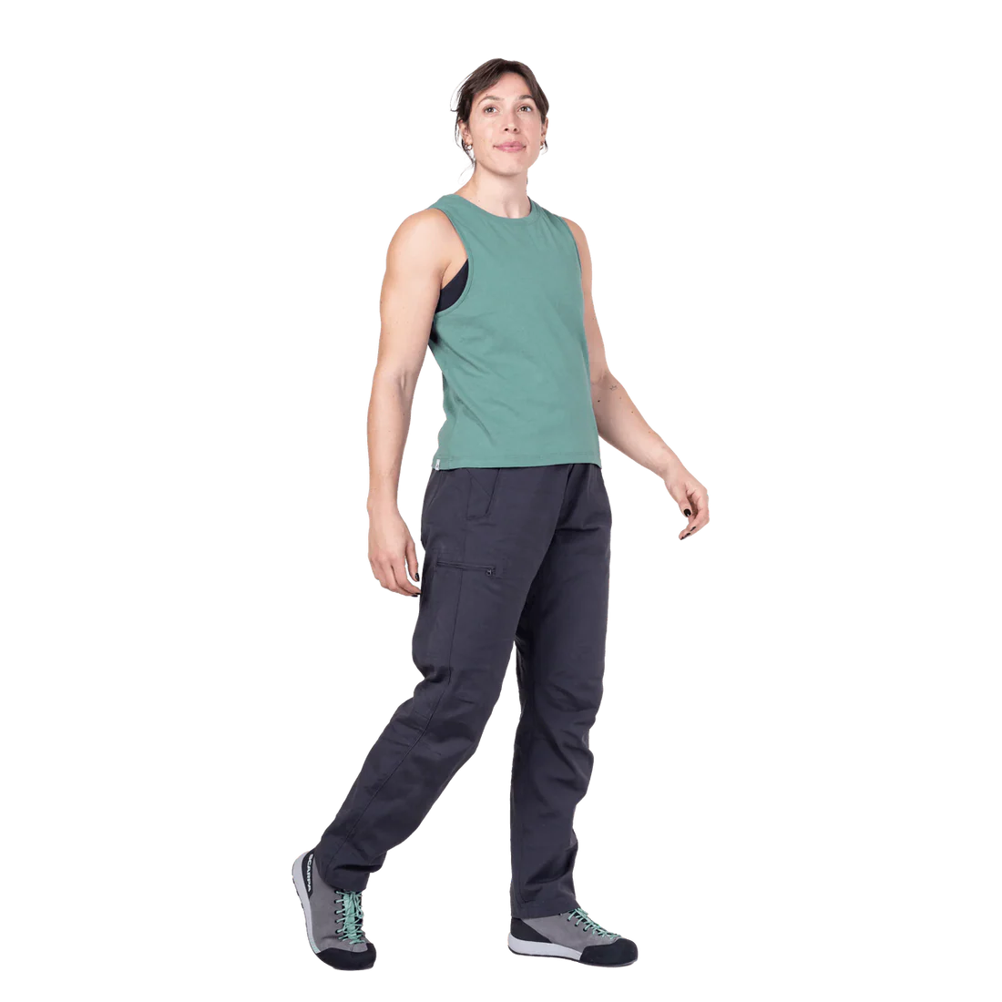 Mountain Equipment Fairhead Women's Tank in Sage - Side model view