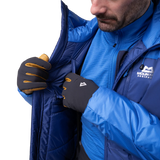 Mountain Equipment Fitzroy Men's Jacket in Admiral/Atlantic - Pocket and Glove Detail
