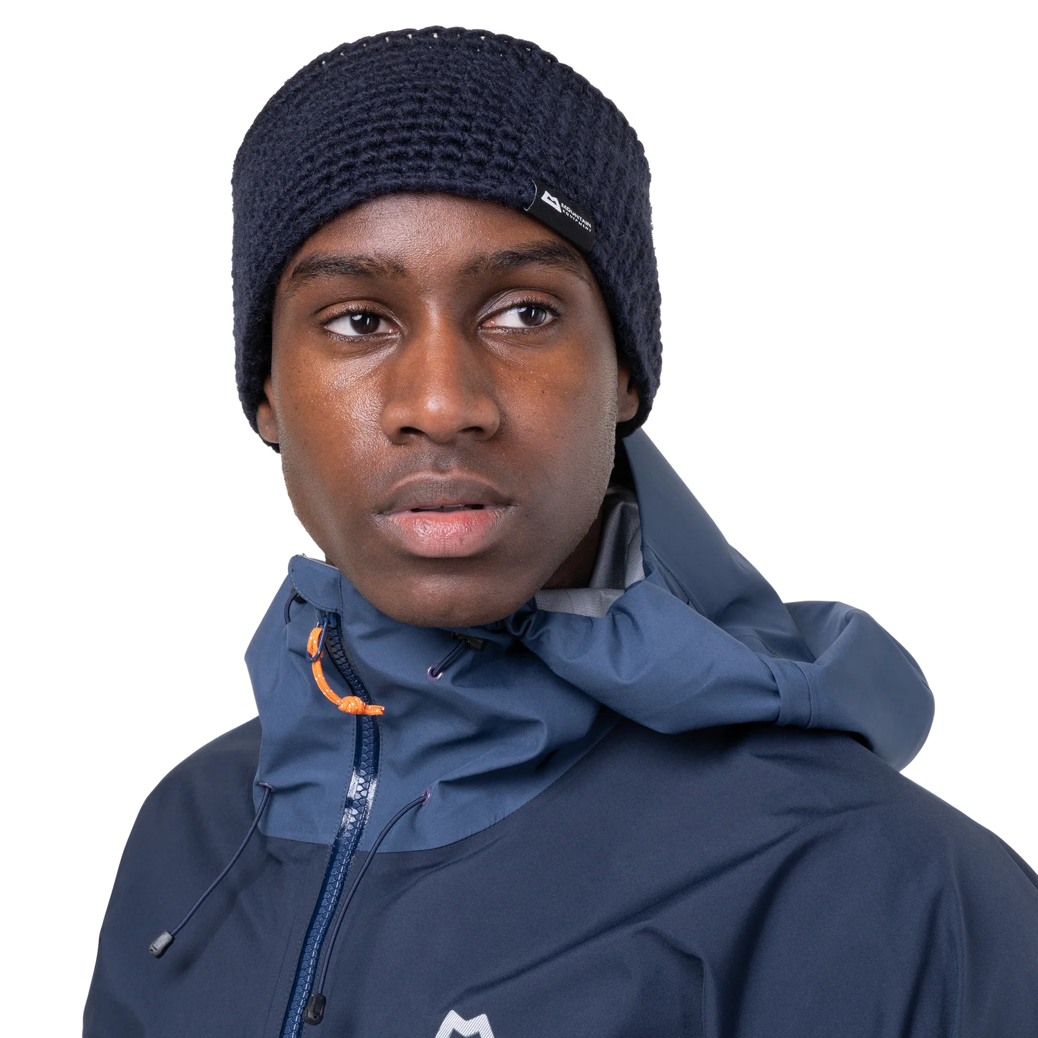 Mountain Equipment Flash Headband in Cosmos - On Model Front