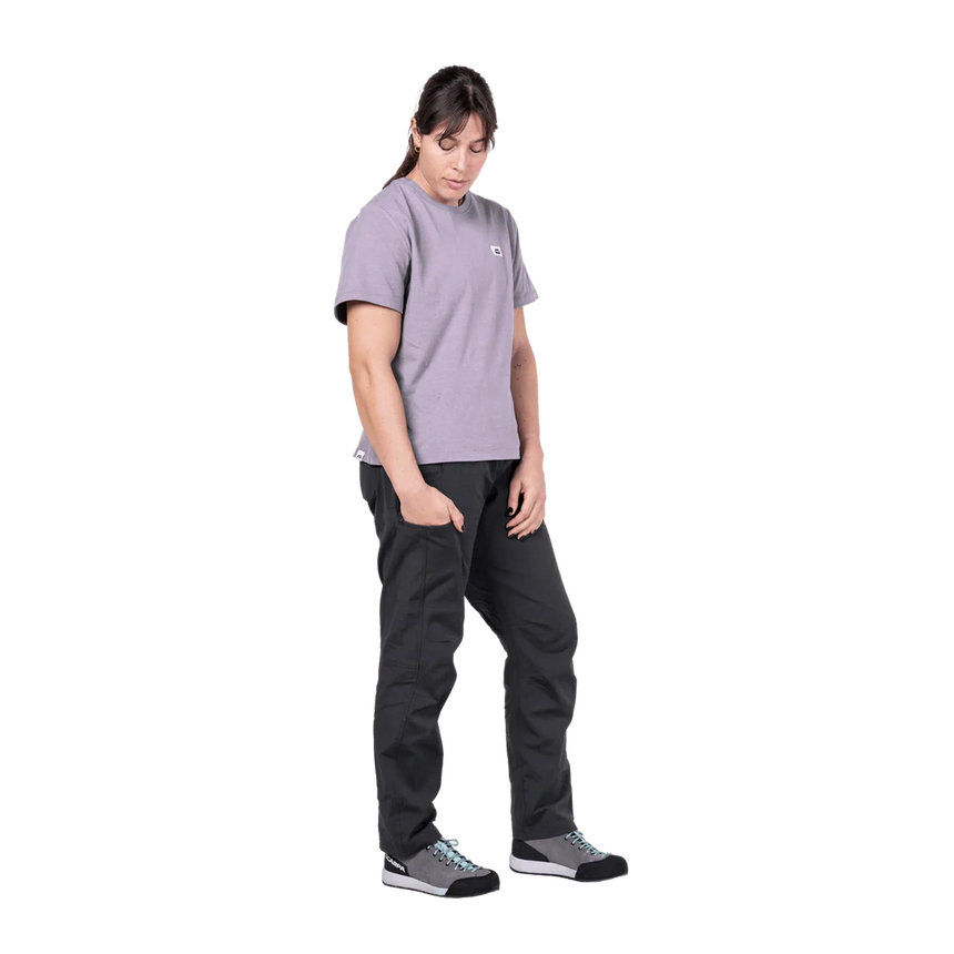 Mountain Equipment Flowstone Women's Pant in College Blue - Front full length model view 4