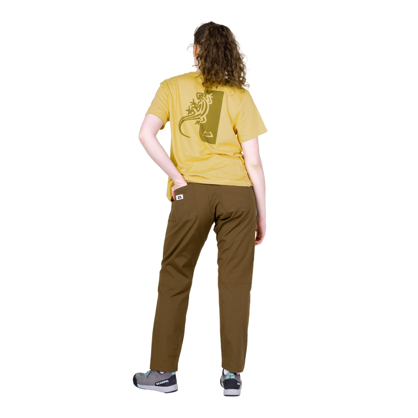 Mountain Equipment Flowstone Women's Pant in Desert Palm - Back model view