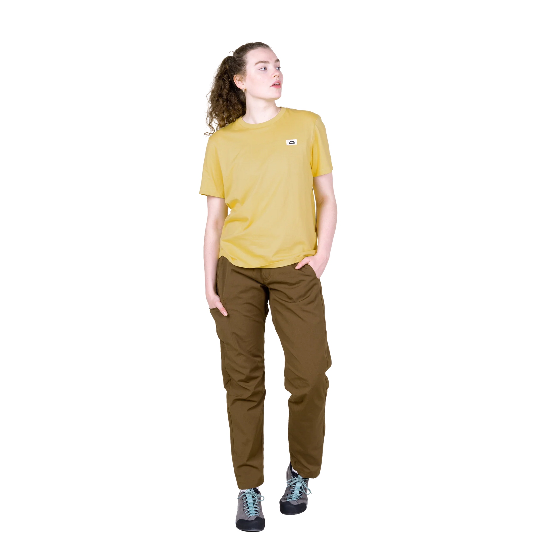 Mountain Equipment Flowstone Women's Pant in Desert Palm - Front full length model view 3