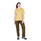 Mountain Equipment Flowstone Women's Pant in Desert Palm - Front full length model view