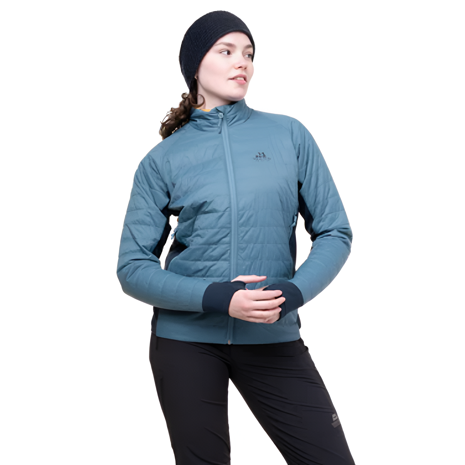 Mountain Equipment Fractal Women's Jacket in Stellar/Cosmos - Front Fit on Model