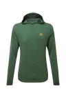 Mountain Equipment Glace Hooded Men's Top in Fern - Flat lay