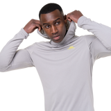 Mountain Equipment Glace Hooded Men's Top in Mist - Hood detail