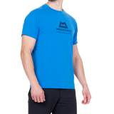 Mountain Equipment Headpoint Emblem Men's Tee in Atlantic Blue - Back Model