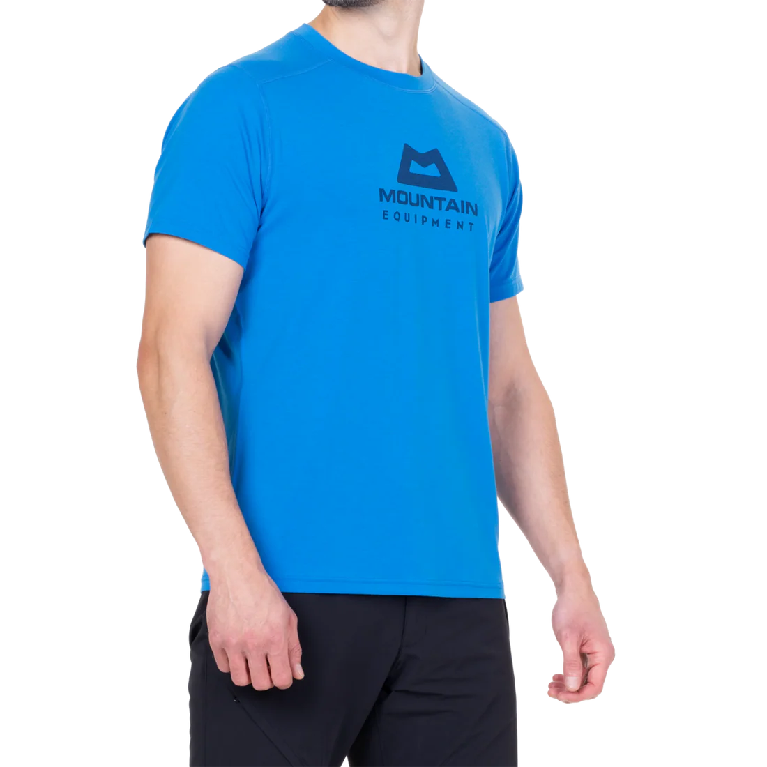 Mountain Equipment Headpoint Emblem Men's Tee in Atlantic Blue - Back Model