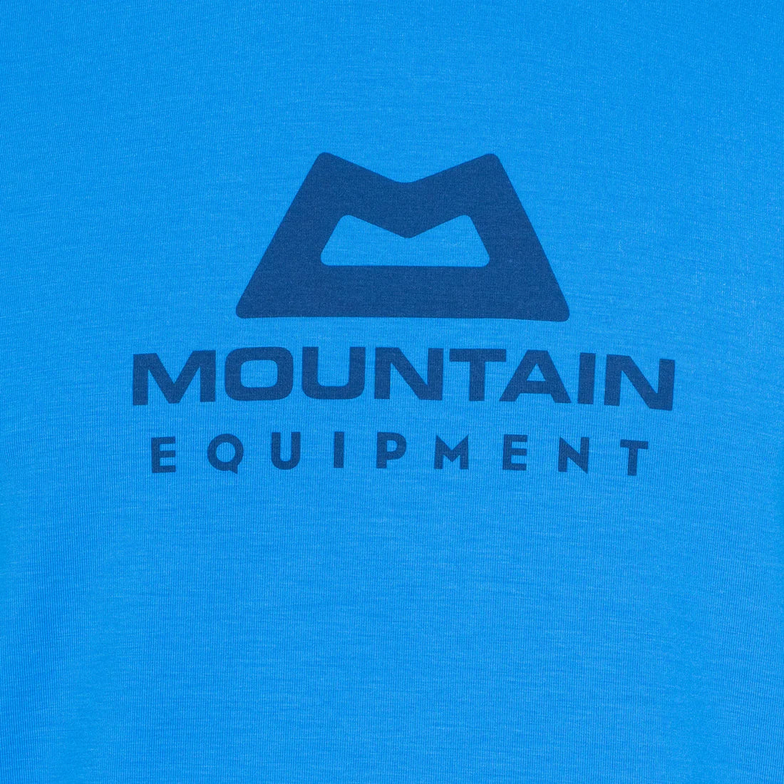 Mountain Equipment Headpoint Emblem Men's Tee in Atlantic Blue - Logo Detail
