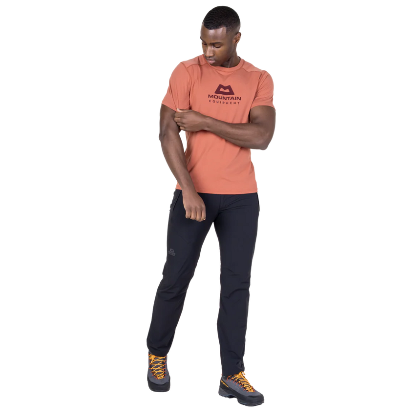 Mountain Equipment Headpoint Emblem Men's Tee in Etruscan Red - Back Model