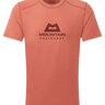 Mountain Equipment Headpoint Emblem Men's Tee in Etruscan Red - Front Flat