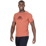 Mountain Equipment Headpoint Emblem Men's Tee in Etruscan Red - Front Model