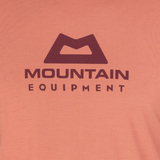 Mountain Equipment Headpoint Emblem Men's Tee in Etruscan Red - Logo Detail