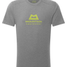 Mountain Equipment Headpoint Emblem Men's Tee in Flint Grey - Front Flat