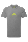 Mountain Equipment Headpoint Emblem Men's Tee in Flint Grey - Front Flat