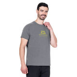 Mountain Equipment Headpoint Emblem Men's Tee in Flint Grey - Front Model