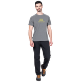 Mountain Equipment Headpoint Emblem Men's Tee in Flint Grey - Walking Front Model