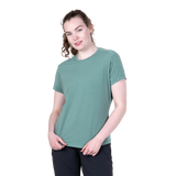 Mountain Equipment Headpoint Women's Tee in Sea Pine - On Model Front Hands