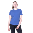 Mountain Equipment Headpoint Women's Tee in Vivid Blue - On Model Front