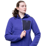 Mountain Equipment Highpile Hooded Women's Jacket in Clematis/Cosmos - On Model Pocket