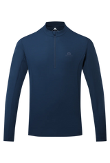 Mountain Equipment Ignis Long Sleeve Men's Zip Tee in Cosmos - Flat Lay