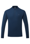 Mountain Equipment Ignis Long Sleeve Men's Zip Tee in Cosmos - Flat Lay
