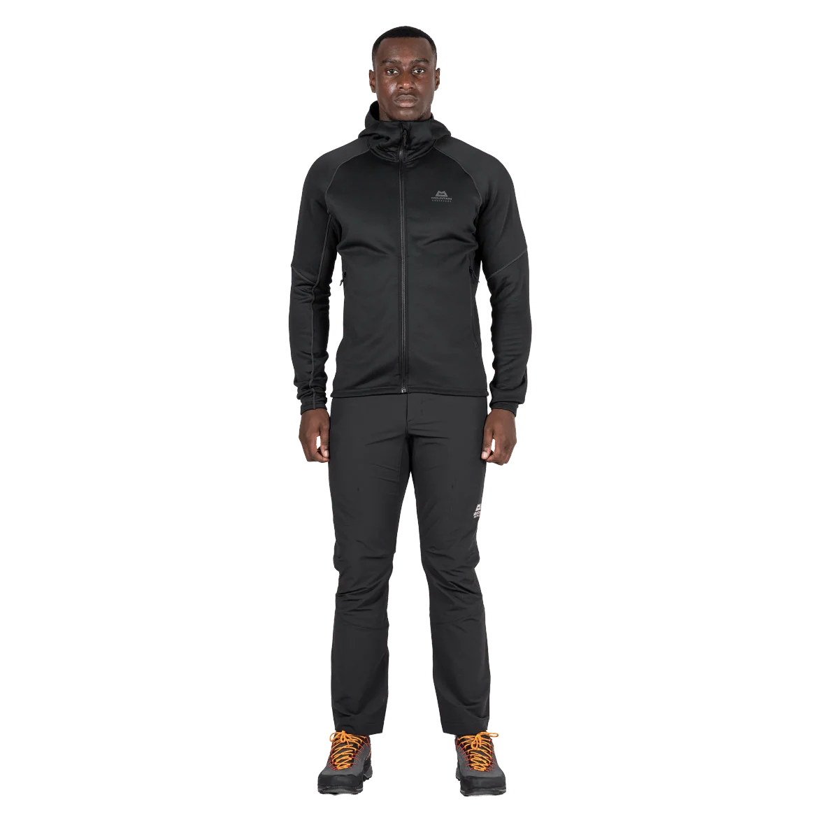Mountain Equipment Jorasses Hooded Men's Jacket in Black - On Model Front