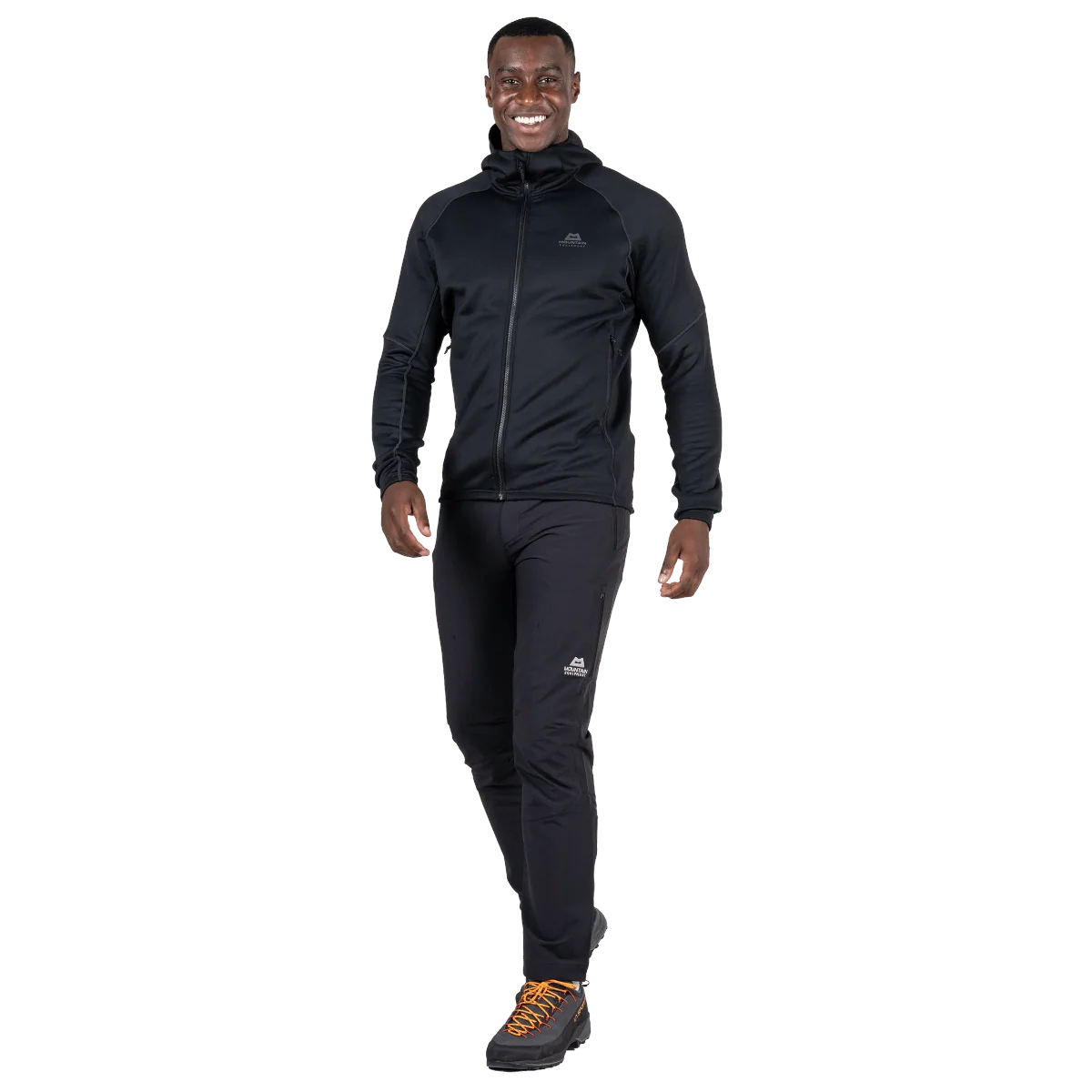 Mountain Equipment Jorasses Hooded Men's Jacket in Black - On Model Front