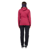 Mountain Equipment Jorasses Hooded Women's Jacket in Maroon - On Model Back