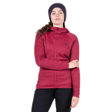 Mountain Equipment Jorasses Hooded Women's Jacket in Maroon - On Model Front
