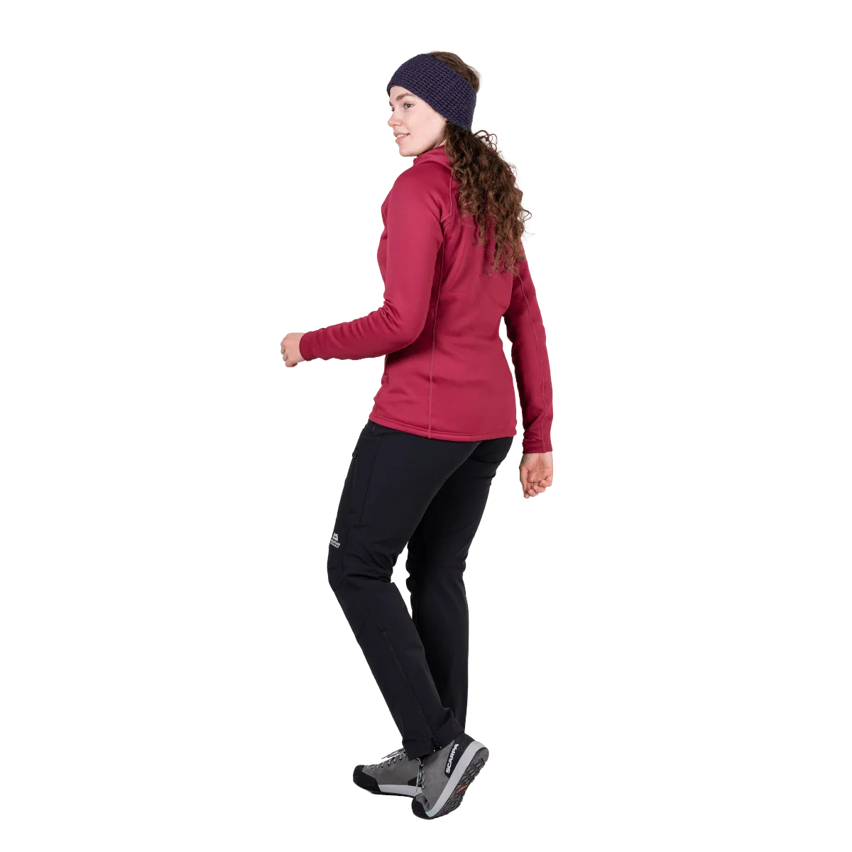 Mountain Equipment Jorasses Hooded Women's Jacket in Maroon - On Model Side