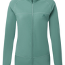 Mountain Equipment Jorasses Lite Women's Jacket in Sea Pine - front view showing 246 g/m² Powerfleece fabric and regular fit