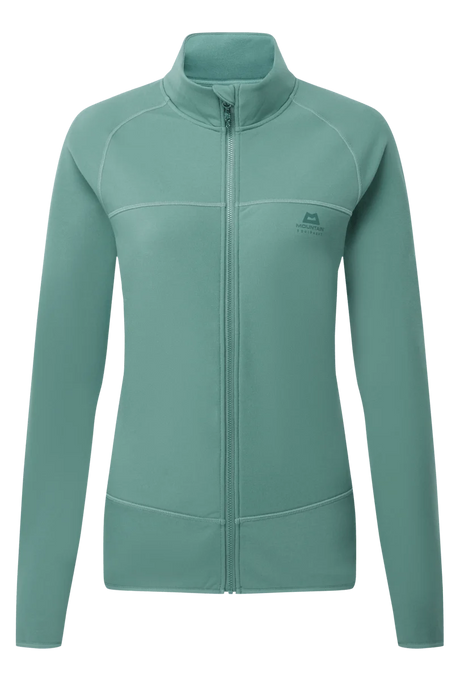 Mountain Equipment Jorasses Lite Women's Jacket in Sea Pine - front view showing 246 g/m² Powerfleece fabric and regular fit