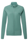 Mountain Equipment Jorasses Lite Women's Jacket in Sea Pine - front view showing 246 g/m² Powerfleece fabric and regular fit