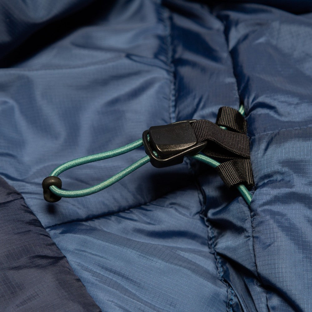 Mountain Equipment Klimatic I Women's Sleeping Bag in Dusk - Zip Baffle Interior Detail