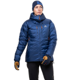 Mountain Equipment Kryos Women's Jacket in Admiral Blue - On Model Walking Front