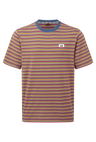 Mountain Equipment Lava Men's Tee in Stanage Stripe - Flat front