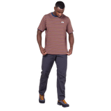 Mountain Equipment Lava Men's Tee in Stanage Stripe - Front full length