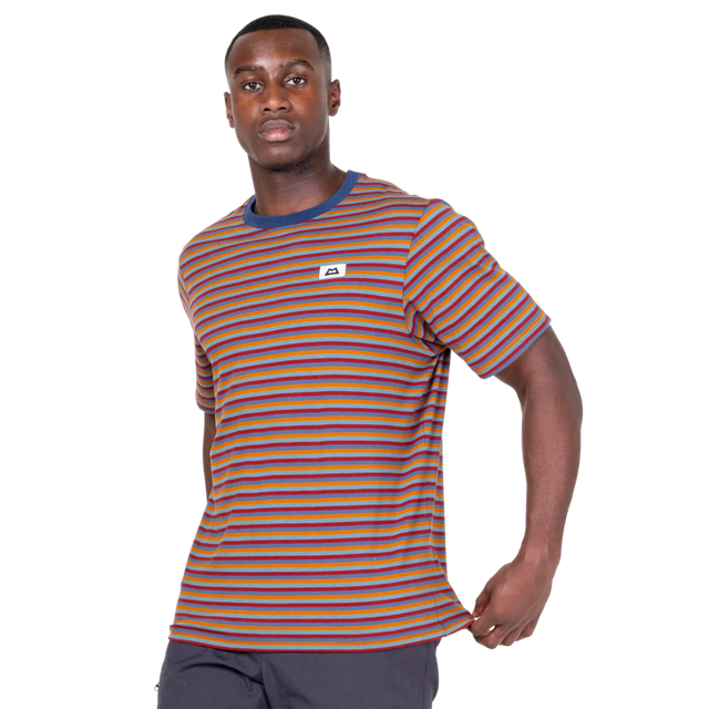 Mountain Equipment Lava Men's Tee in Stanage Stripe - Front view