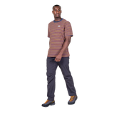 Mountain Equipment Lava Men's Tee in Stanage Stripe - Three quarter view