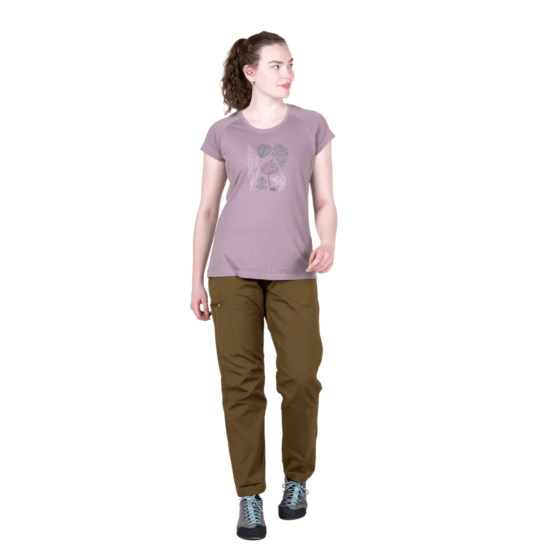 Mountain Equipment Leaf Women's Tee in Allium - Side