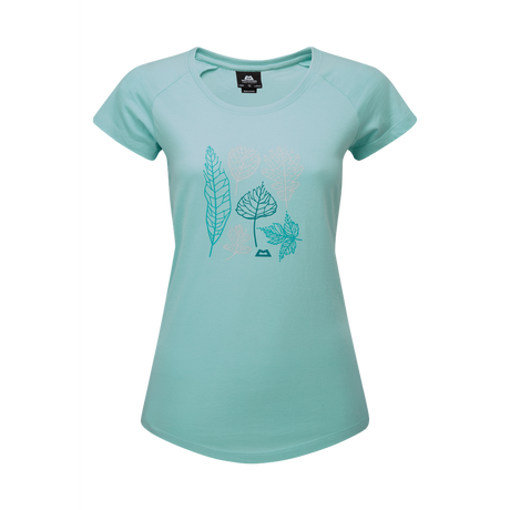 Mountain Equipment Leaf Women's Tee in Aqua - Front