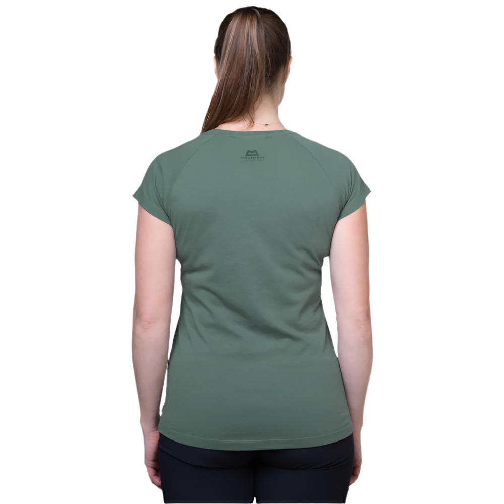 Mountain Equipment Leaf Women's Tee in Sage - Back Fit