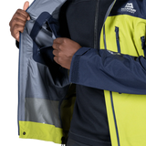 Mountain Equipment Lhotse Men's Jacket in Vine/Cosmos - Inner Pocket On Model