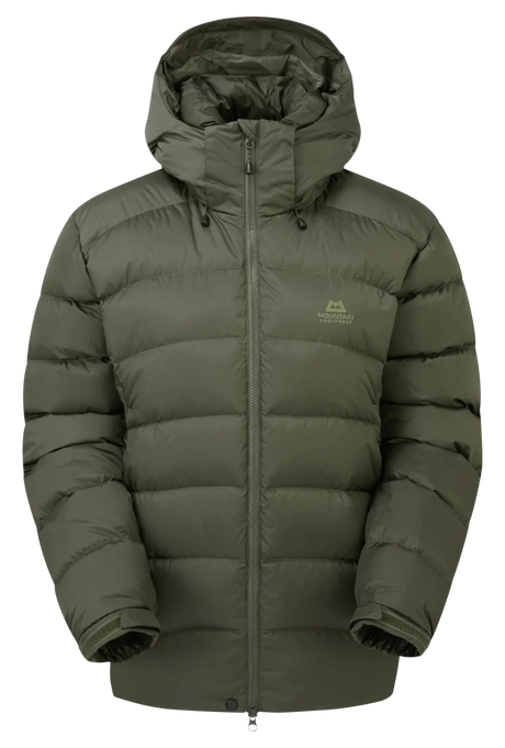 Mountain Equipment Lightline Women's Jacket in Buckthorn - front view showing Drilite Loft outer and zip-off Mountain Insulated Hood