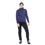 Mountain Equipment Lumiko Hooded Women's Jacket in Amethyst/Medieval - Full Length Front