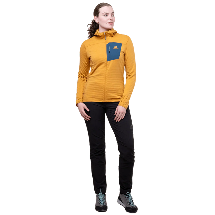 Mountain Equipment Lumiko Hooded Women's Jacket in Butterscotch/Maj - Full Length Back