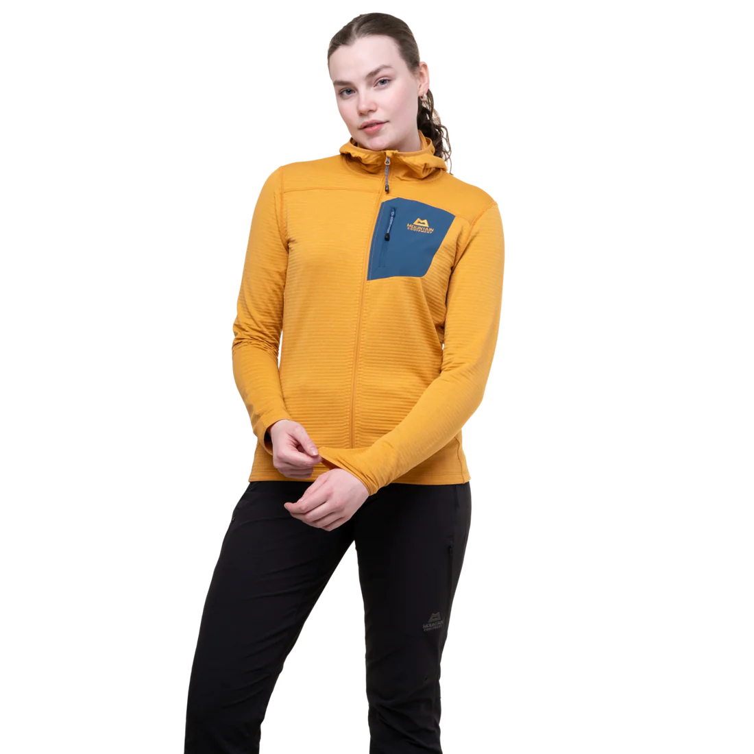 Mountain Equipment Lumiko Hooded Women's Jacket in Butterscotch/Maj - Full Length Side