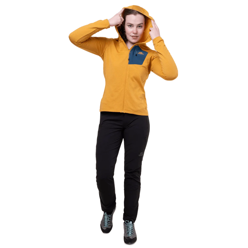 Mountain Equipment Lumiko Hooded Women's Jacket in Butterscotch/Maj - Hood Up