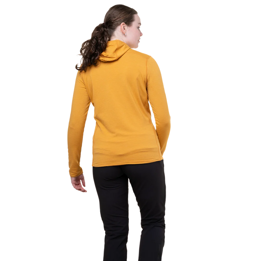Mountain Equipment Lumiko Hooded Women's Jacket in Butterscotch/Maj - Walking Side